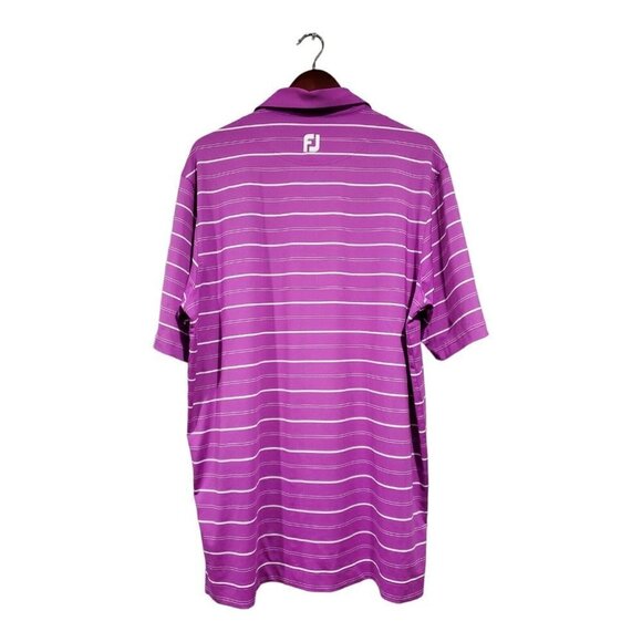 FootJoy Men's FJ Purple Golf Polo Shirt Collared Short-Sleeved Embroidered Sz XL - Picture 2 of 9